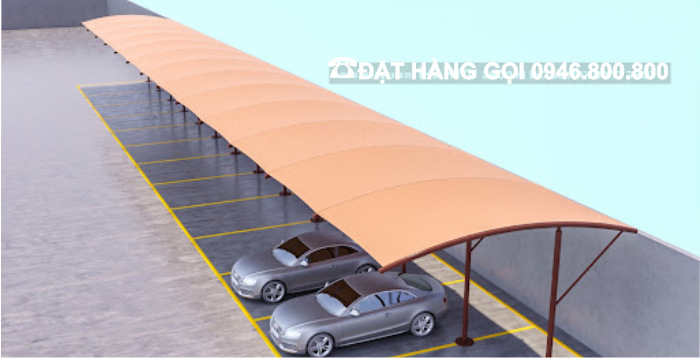 thiết kế mái vòm nhà để xe
