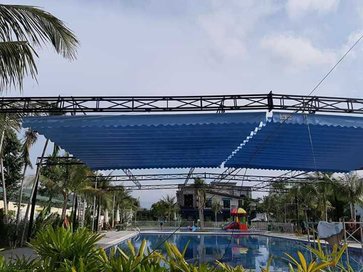 làm mái che hồ bơi