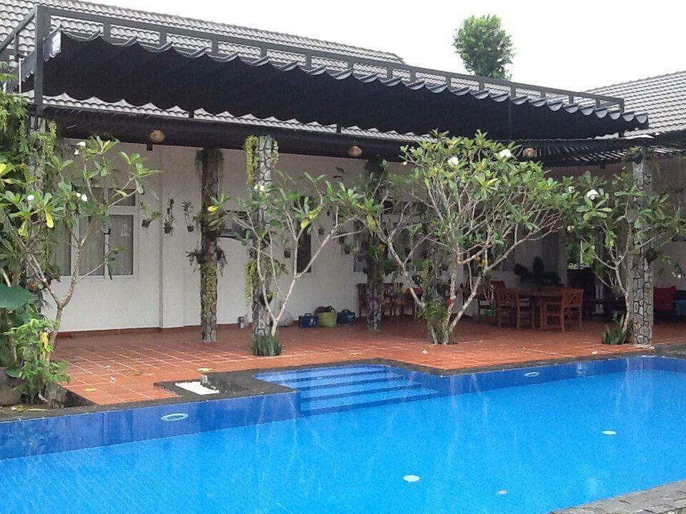 mái che hồ bơi biệt thự