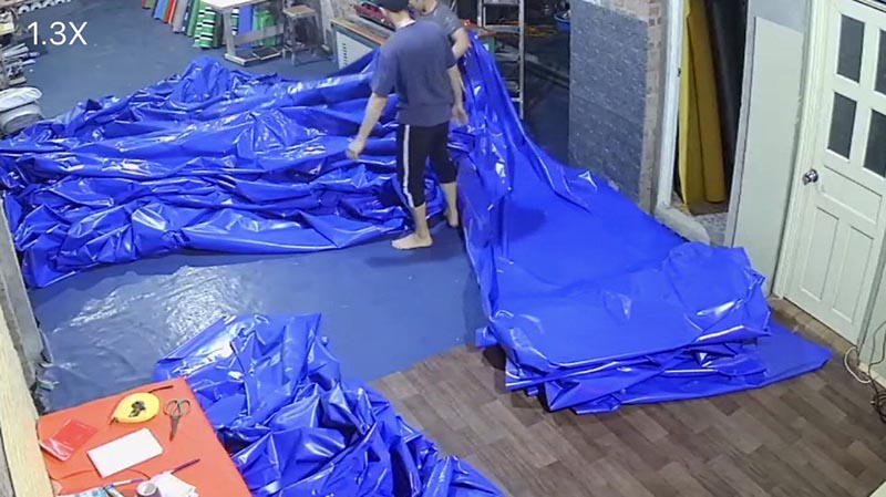 May ép bạt che ra công theo yêu cầu của khách hàng
