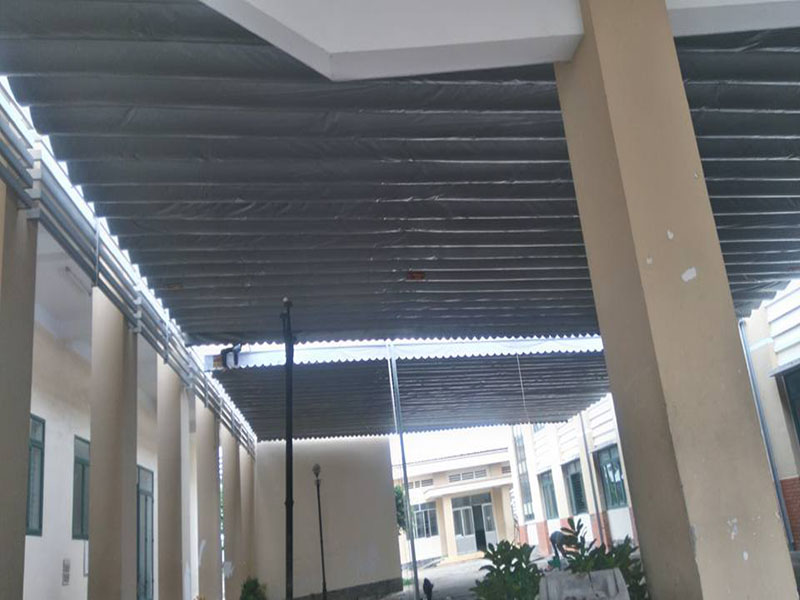 mái che sân thể thao trường học