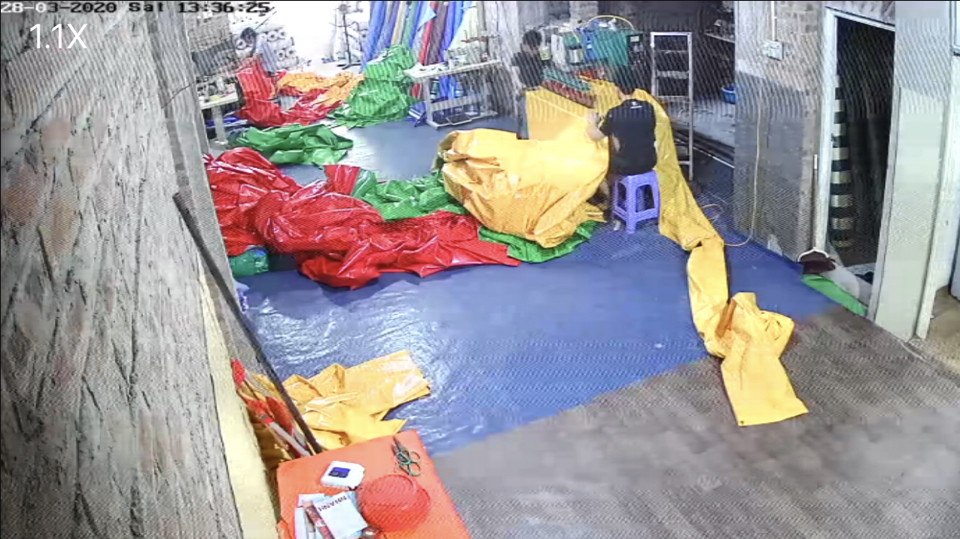 Xưởng bạt xếp may ép bạt ra công theo yêu cầu