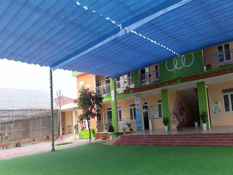 thi công mái bạt kéo