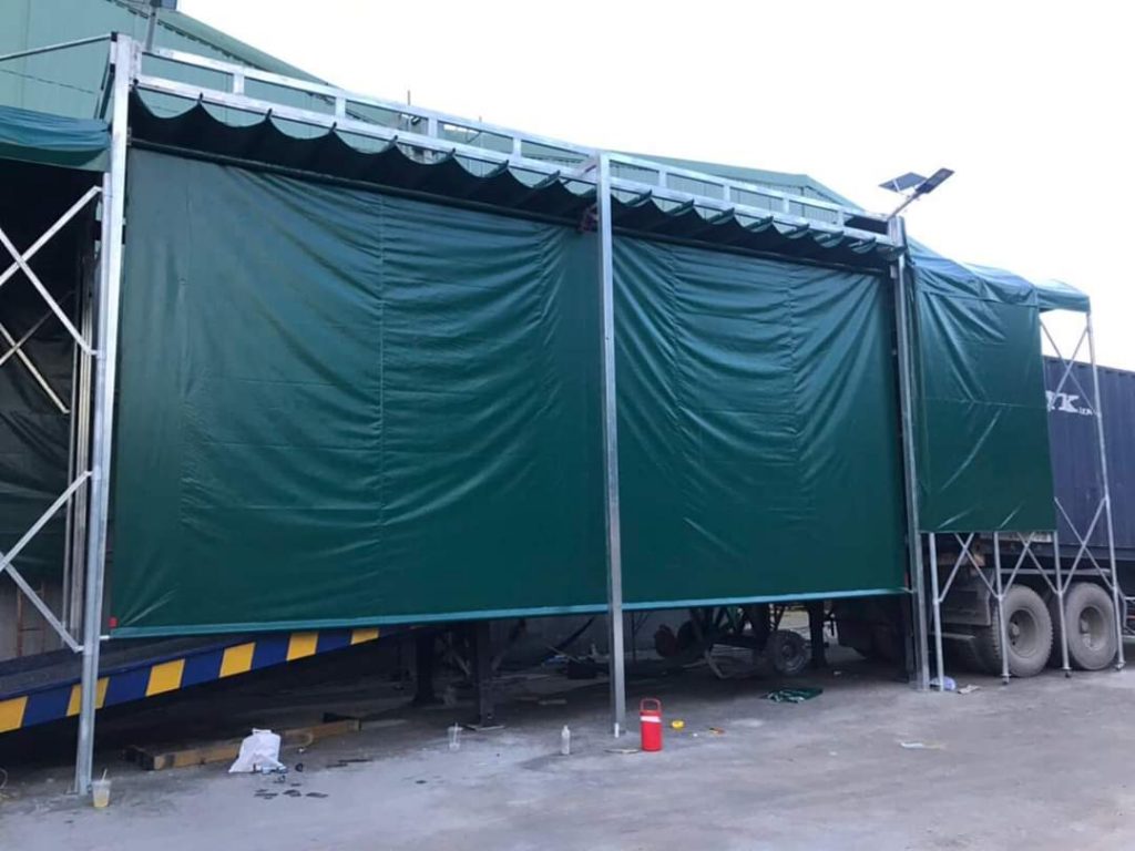 mái hiên di động khu công nghiệp