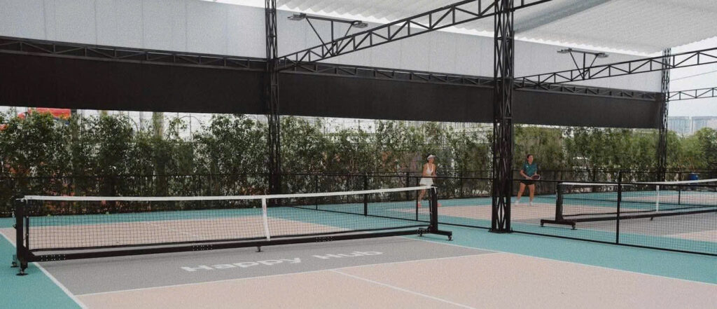 mái che di động sân pickleball