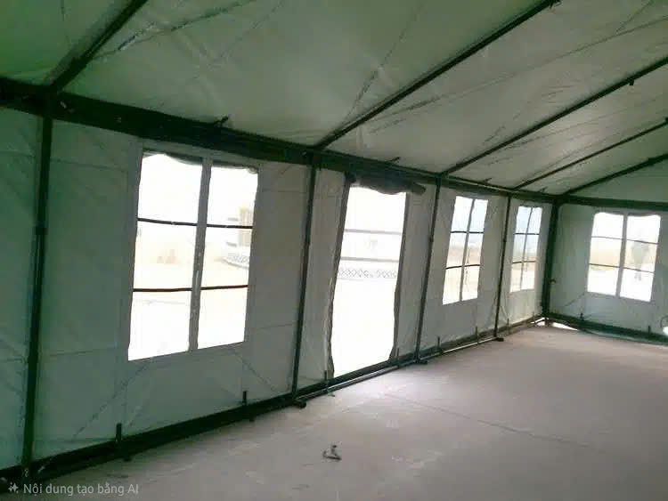 nhà bạt dã chiến 100m2